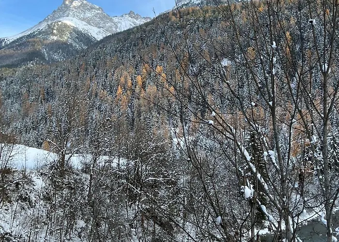 Blick Schloss Tarasp - Arventraum Mit Gartenspa *