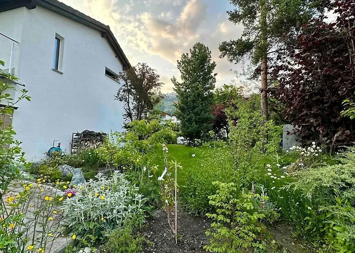 Apartmán Blick Schloss Tarasp - Arventraum Mit Gartenspa Scuol