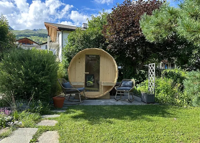 Apartmán Blick Schloss Tarasp - Arventraum Mit Gartenspa Scuol