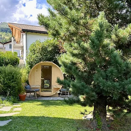 Blick Schloss Tarasp - Arventraum Mit Gartenspa דירה