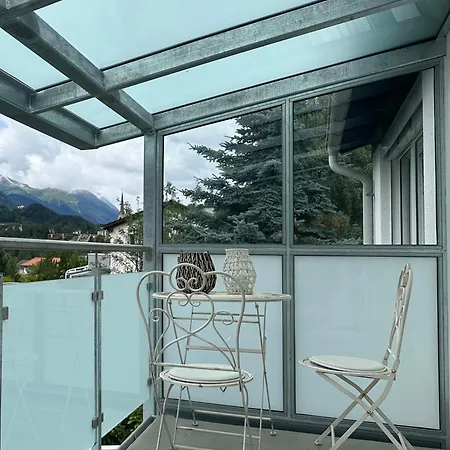 Blick Schloss Tarasp - Arventraum Mit Gartenspa Appartement