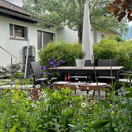 アパート Blick Schloss Tarasp - Arventraum Mit Gartenspa